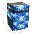 thumbnail image 5 of Snowflake Foldable, with Lid, Leak-Proof, Hanging Storage Bag Car Trash Can - Car Garbage Can - Trash Can for Car, 5 of 6