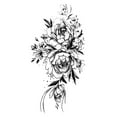 thumbnail image 2 of Pntutb Sketch Tattoos Stickers Abstract Stickers Rose Flowers, 2 of 2