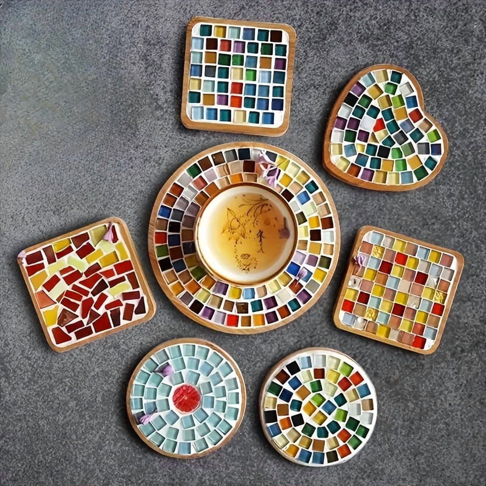 1100pcs Beautiful Mosaic Tile Kits, Bright Colors, Atmospheric And Shiny Appearance, Decorations, Suitable for Home Decoration, Handicraft Decoration, Suitable for Jewelry Boxes, Vases, Coasters