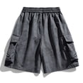thumbnail image 4 of Zylanna Men's Swim Trunks, with Pockets Solid Color Elastic Waist Quick Dry Beach Board Shorts Gray, 4 of 4