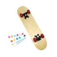 thumbnail image 4 of Patineta de grafiti en blanco para niños, tabla de skate en blanco, práctica tabla de madera en blanco 60x15cm, 4 of 9