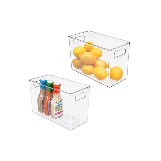 kitchen food storage pantry cabinet plastic food storage container bin with handles for kitchen pantry cabinet fridge freezer narrow for snacks produce vegetables pasta bpa kitchen food storage pantry cabinet plastic food storage container bin with handles for kitchen pantry cabinet fridge freezer narrow for snacks produce vegetables pasta bpa