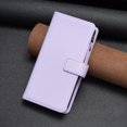 thumbnail image 6 of Zipper Wallet Case for iPhone 15 Plus, for Women & Men Flip Purse Cover with Credit Card Slots Wrist Hand Strap Kickstand, PU Leather Magnetic Clasp TPU Shockproof Phone Case, Purple, 6 of 8