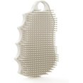 thumbnail image 1 of wonima11 Silicone Body Scrubber Silver-Infused Dual-Sided 3-in-1 for Shower, Body Cleaning+Massage+Exfoliator Body Brush Buffer for Men and Women, Silicone Loofah, Non-Slip Handle (Stone), 1 of 1