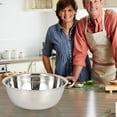 thumbnail image 2 of Stainless Steel Salad Dough Bowl,Vegetable Washing Basin,Large Capacity Mixing Bowl,Multifunctional Stainless Steel Basin,Metal Bowl for Home and Commercial Cooking(Z1-Silver 900ml), 2 of 8
