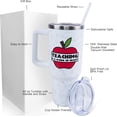 thumbnail image 4 of Teacher Tumbler 40 oz Tumbler with Handle and Straw Lid Leak Proof - Best Teacher Ever Coffee Mug Insulated for Hot Cold Iced Drink - Mother''s Day Teacher Gifts for Women Birthday Appreciation Cup, 4 of 5