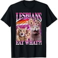 thumbnail image 1 of Lesbians Eat What?! Funny Cat Gay Meme Cat Lover Camiseta, 1 of 2