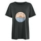 thumbnail image 5 of Blusa de manga corta con estampado de luna y sol de calavera divertida con mangas caídas vintage para mujer Pompotops hfajkhk124948, 5 of 9