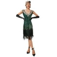 thumbnail image 2 of IBTOM CASTLE Women’s 1920s Vintage Flapper Dress Gatsby Sequins Fringe Tassels Dresses Wedding Party Cocktail Evening Gown XXL Green - Sequin, 2 of 8