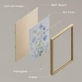 thumbnail image 2 of PixonSign Framed Wall Art Blue Wildflowers Floral Botanical Prints, Set of 4 Nature Wildernes Paintings, Rustic Wall Décor, Flower Plants Adhesive Canvas Poster for Home Decor - 12"x16" Natural, 2 of 5