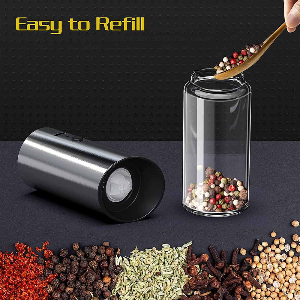 Electric Salt And Pepper Grinder Set USB Rechargeable Eletric Pepper Mill Shakers Automatic Spice Machine Kitchen Tool