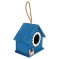 thumbnail image 1 of Hanging Bird Feeders Wooden Birdhouse Bird Nesting Home Decoration Blue 17.00X15.50X10.50CM Vivid Design 1Pcs, 1 of 5