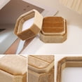 thumbnail image 2 of Velvet Ring Box for Proposal Engagement Wedding Ceremony Storage 2 Slots Golden Yellow, 2 of 7