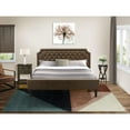 thumbnail image 2 of East West Furniture Granbury 2-Piece Wood King Bedroom Set in Brown & Jacobean, 2 of 8