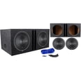 thumbnail image 1 of (2) Rockford Fosgate P1S4-12 12" 1000w Subwoofers+Big 1.75 Cu Ft Vented Sub Box, 1 of 13