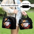 thumbnail image 5 of HUIACONG Fade Resistant Insulated Thermal Lunch Box for School Office, Aluminum Film Material Removable Shoulder Strap Lunch Bag, Baseball Graphic Design, 5 of 10