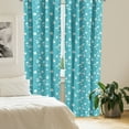 thumbnail image 2 of Ambesonne Floral Curtains, Swirled Stalks Foliage, Pair of 28"x95", Green Blue White, 2 of 5