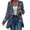 Navy, variant on Women Cardigan Outwear Christmas Printed Long Sleeve Trendy Casual Outcoat Lightweight Loose Jacket