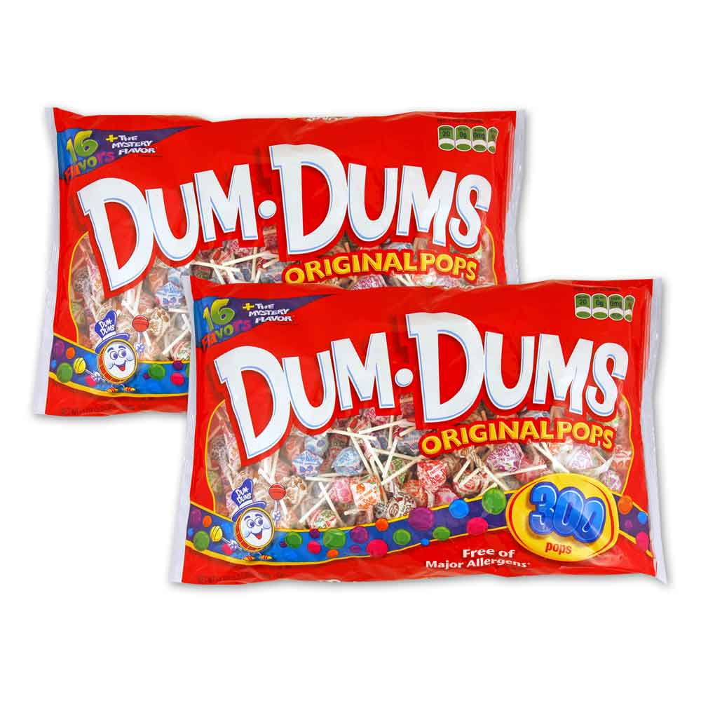 Dum Dums Lollipops Original Mix Flavors 300 Count Bag packed 2s