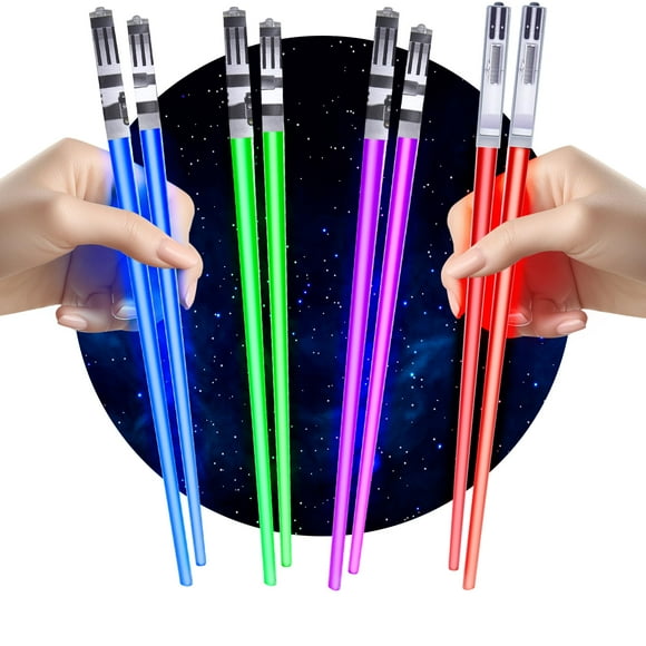 Palillos ChopSabers, 4 pares de luces LED, 26 cm