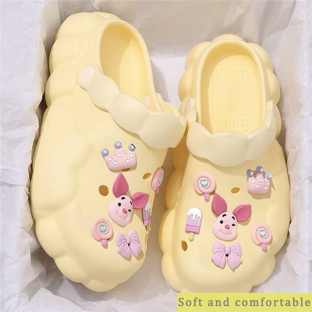 Zapatos con agujeros para mujer, zuecos antideslizantes de suela gruesa, sandalias de modelos femeninos, 2023 Qiuyongming unisex