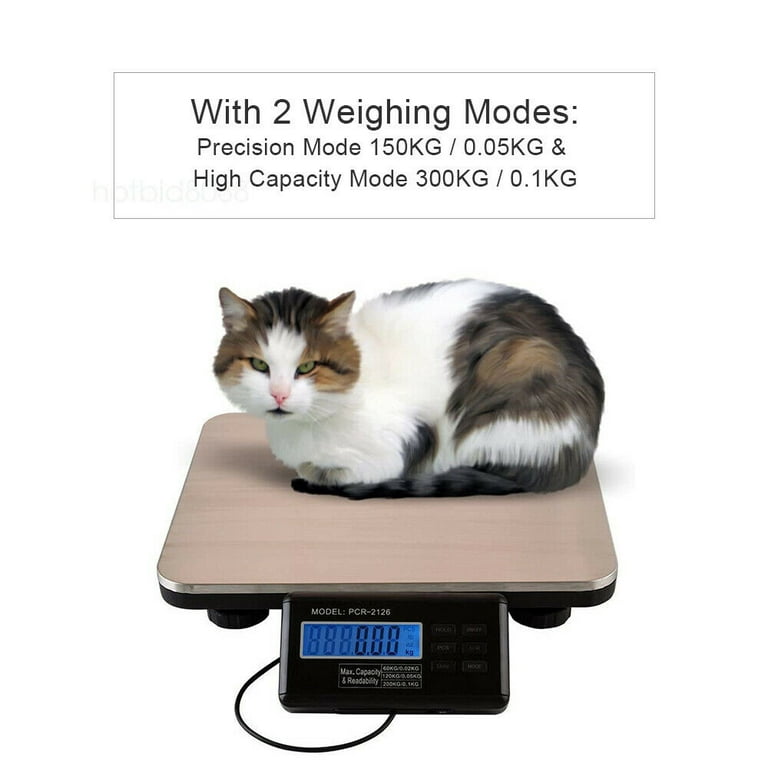 CNCEST 600lbs Scale Digital Portable Dog Cat Scale Electronic Kitchen Food  Scale with LCD Display 
