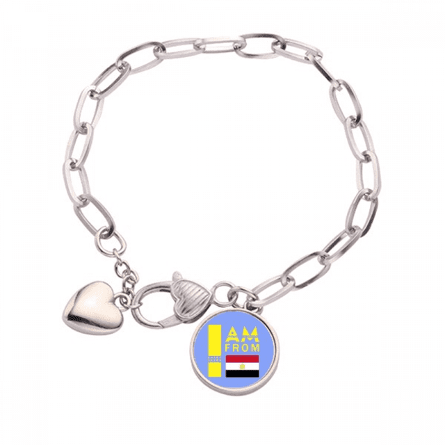 Soy de Egipto Pulsera de cadena de corazón joyería encanto moda