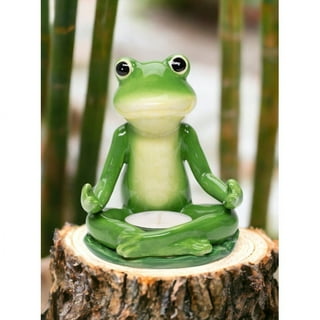 Meditating Frog 3-Wick Candle Holder