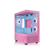 Thermaltake View 170 TG ARGB Bubble Pink Micro Chassis - Micro Tower - Bubble Pink - Tempered Glass, SPCC - 3 x Bay - 3 ? 120mm Fan(s) Installed - Micro ATX, Mini ITX Motherboard Supported - 2 x Fa...