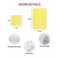 thumbnail image 7 of Yellow Moire Kitchen Dish Towels for Drying Dishes Set of 2, Water Ripple Stripe Farmhouse Waffle Weave Microfiber Hand Tea Bathroom Towels Quick Dry & Absorbent Towel 15.7x23.6, 7 of 7