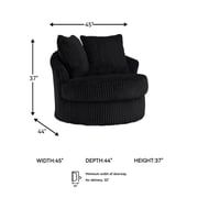 Signature Design by Ashley Furniture Gramwell Onyx Swivel Chair