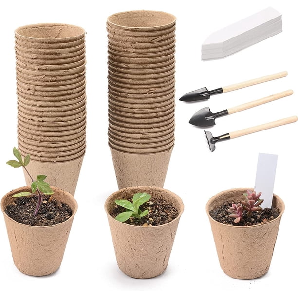 Paper Tray Cup Plant Label 50pcs Set, Gardening Plant Markers, Waterproof Cardboard Labels, for Indoor Outdoor Plants, Foldable Design, for Kitchen Garden, 8x2 Inches