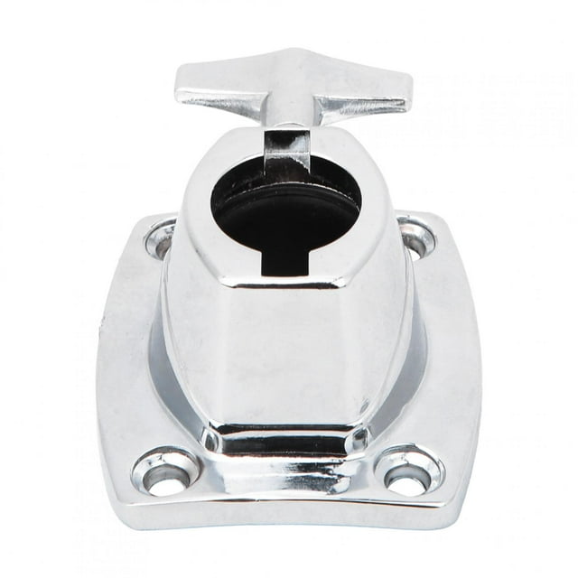 Soporte para kit de batería de aleación de zinc, placa base, abrazadera para soporte de platillo, piezas de instrumentos de percusión, color plateado
