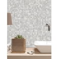 thumbnail image 6 of Mother of  Peel and Stick Backsplash  Shell Mosaic Subway Tile, for Living Room Background Wall and Kitchen 12In x 12In White (6Pack), 6 of 6