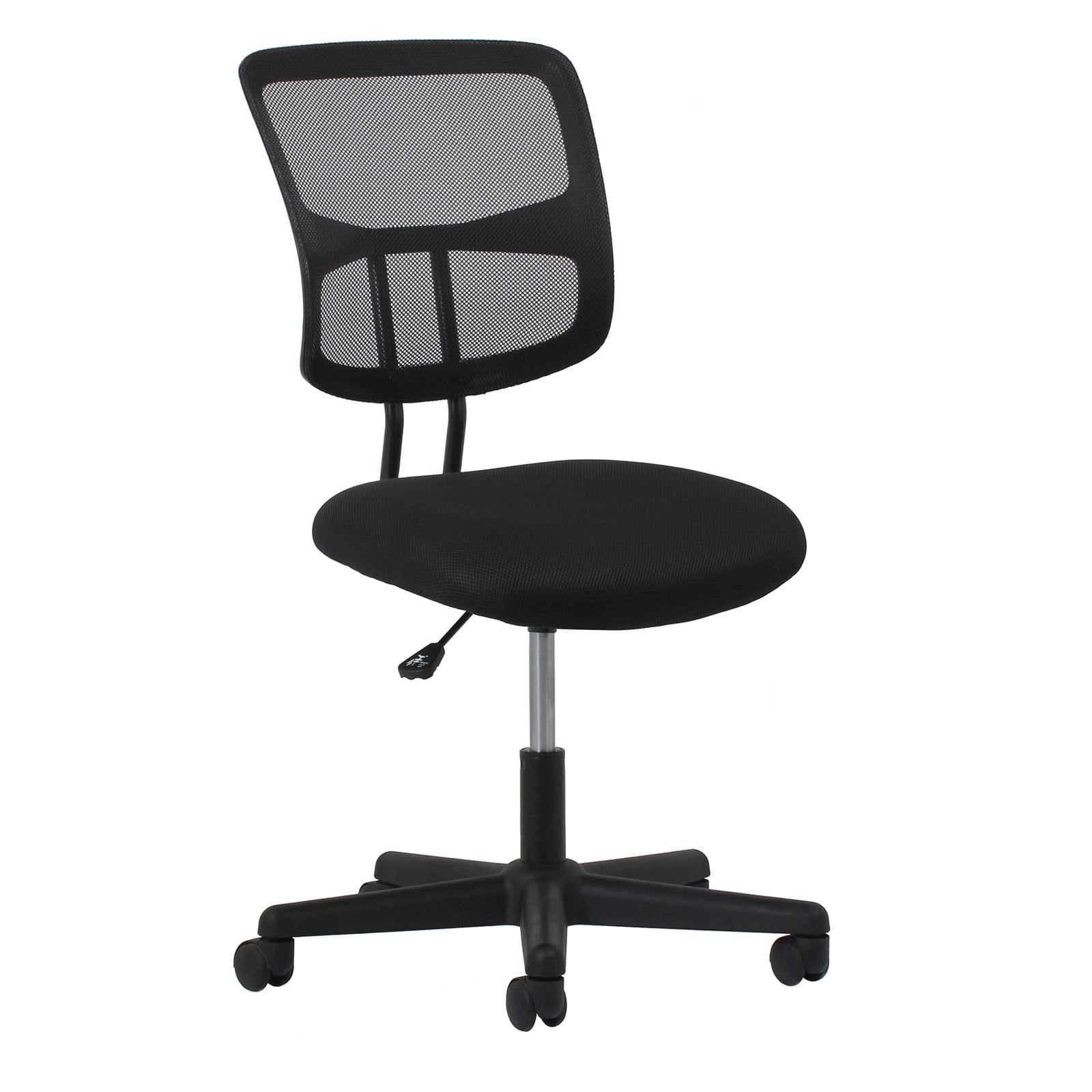 OFM Essentials Collection ESS-3060 Upholstered Armless Swivel Task Chair Black 
