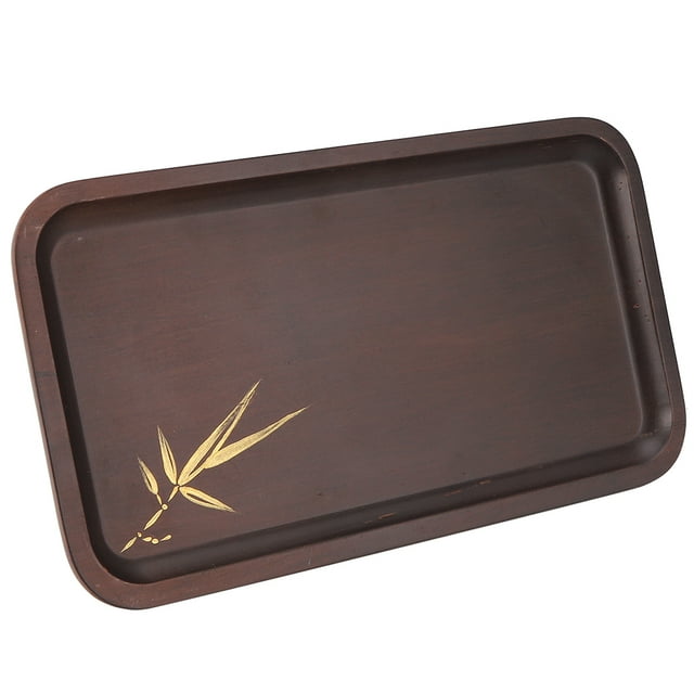 Multifunctional Tray Bamboo Food Grade Serving Plate, Snack Platter, Restaurant Serving Tray For Family L