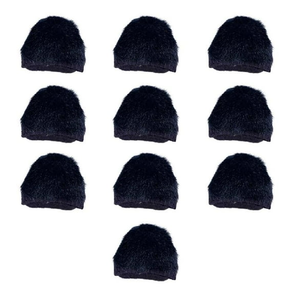 Yokua 10 Pcs Girls Cat Furry Ears DIY Padded Appliques Plush for Hairpin Headwear