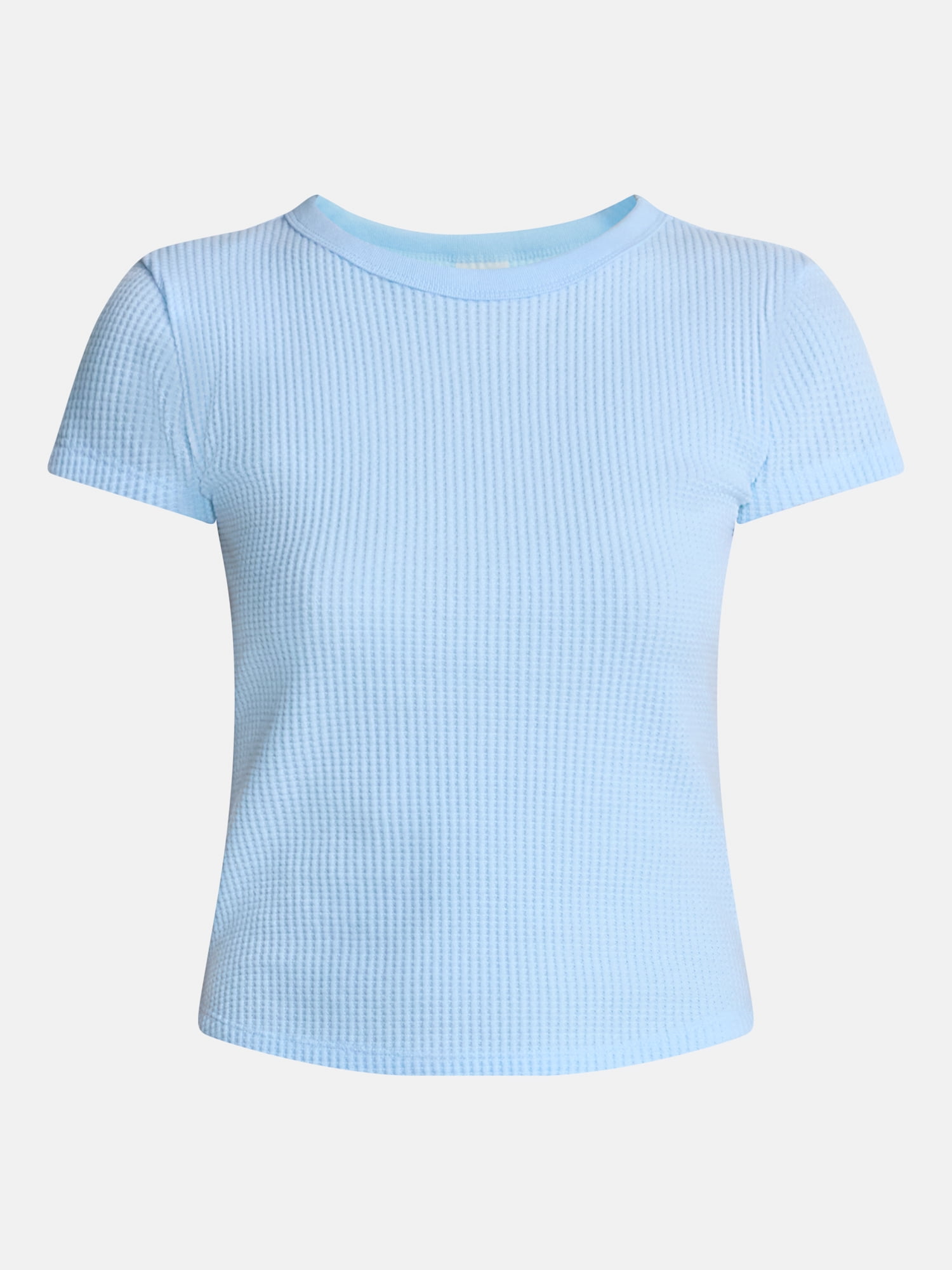 No Boundaries Waffle Knit Tee, Women’s XXS-XXL