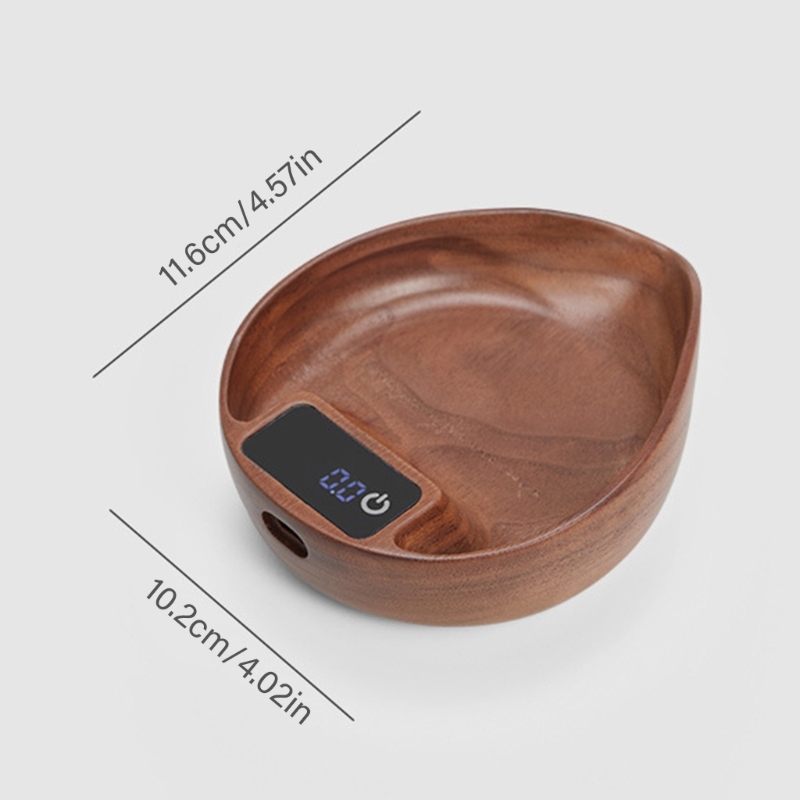 Coffee Scale Wood Acrylic Texture Coffee Weighing Tray for Coffee Enthusiasts