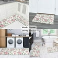 thumbnail image 5 of Pioneer Flower Floral Print Pattern Kitchen Rugs Sets Of 2,Anti Fatigue Kitchen Mat Rugs Non Slip Washable,Decorative Kitchen Floor Mats for Kitchen,Sink,Laundry,17"x30"+17"x47", 5 of 7