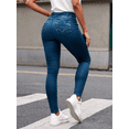 thumbnail image 3 of Pack de 2 Leggins Mujer Unitalla Mezclilla Faja Alta Estilo Pantalón Mezclilla Jegging Tiro Alto, Mallon licra Cómodos Elásticos, 3 of 9