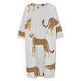 thumbnail image 4 of Cheetah Seamless Repeating Pattern Sleepshirts For Sleeping Travels Loose Sleepdress Pajama Dress Soft Nightdress Sleepwear, 4 of 7