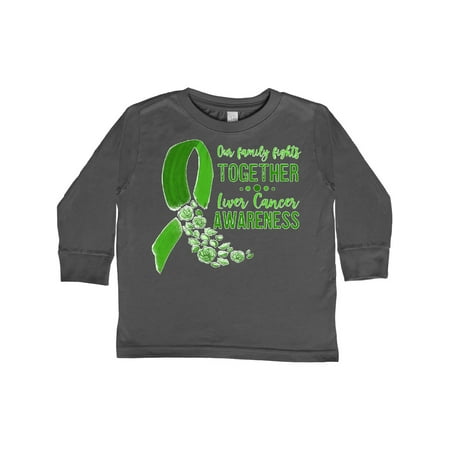 

Inktastic Our Family Fights Together Liver Cancer Awareness Gift Toddler Boy or Toddler Girl Long Sleeve T-Shirt