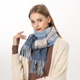 thumbnail image 4 of SUXIAN Winter Scarf for Women Plaid Printed Keep Warm with Tassels Long Wrap U_1# A, 4 of 4