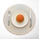 thumbnail image 2 of 2pcs Placemat Spiral Pattern Bright Gold Round Placemat Empty Table Mat Placemat Coffee Cup Mat, 2 of 4