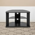 thumbnail image 2 of Flash Furniture Northfield Black Finish TV Stand with Glass Shelves, 2 of 5
