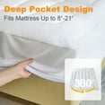 thumbnail image 7 of California King Quilted Mattress Topper – Soft Pillow Top Fitted Mattress Pad, Down Alternative Fill, Cooling Breathable Mattress Cover, Machine Washable Deep Pocket Mattress Protector, White, 7 of 7