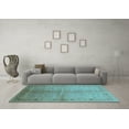 thumbnail image 3 of Ahgly Company Indoor Square Oriental Light Blue Traditional Area Rugs, 8' Square, 3 of 4