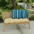 thumbnail image 2 of Jordan Manufacturing 18" x 18" Blue Stripe Outdoor Throw Pillow (Set of 2) - 18'' L x 18'' W x 4'' H, 2 of 5