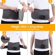 Sbomiaort Heating Pad Back Pain,Lower Back Massager with 3 Massage Modes, for Abdominal and Back Pain Relief